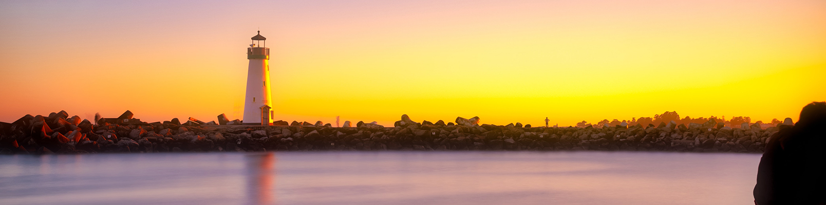 lighthouse at the end of day